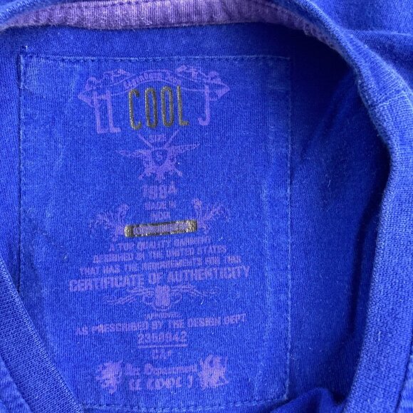LL Cool J Retro Y2K T-Shirt Mens Small S Blue Tee Casual Hip Hop Rap Vintage - Picture 4 of 13